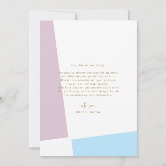 Leg de liefde vast: Eigen edelfoto bruiloft Bedankkaart (Achterkant)