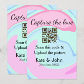 Leg de liefde vast en voeg een QR-scan toe met mar Feestdagenkaart (Voorkant / Achterkant)