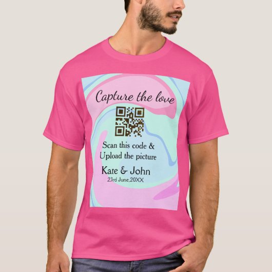 Leg de liefde vast en voeg een QR-scan toe met mar T-shirt (Voorkant)