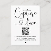 Leg de liefde vast Modern script QR-foto Visitekaartje (Voorkant)