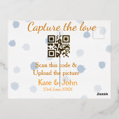 Leg de liefde vast voeg QR scan toe upload afbeeld Folie Feestdagen Briefkaart (Achterkant)