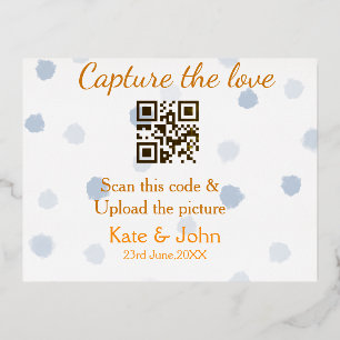 Leg de liefde vast voeg QR-scan toe upload afbeeld Folie Feestdagen Briefkaart