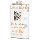Leg de liefde vast voeg QR scan toe upload afbeeld Heupfles (Links)