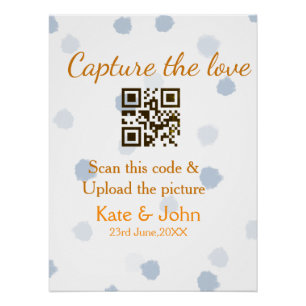 Leg de liefde vast voeg QR scan toe upload afbeeld Perfect Poster