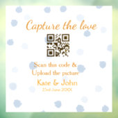 Leg de liefde vast voeg QR scan toe upload afbeeld Raamsticker (Vel 3)