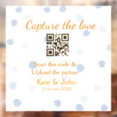 Leg de liefde vast voeg QR scan toe upload afbeeld Raamsticker (Vel 2)