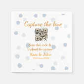 Leg de liefde vast voeg QR scan toe upload afbeeld Servet (Voorkant)