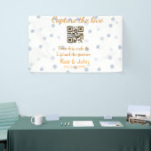 Leg de liefde vast voeg QR-scan toe upload afbeeld Spandoek (Beurs)