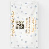 Leg de liefde vast voeg QR-scan toe upload afbeeld Spandoek (Verticaal)
