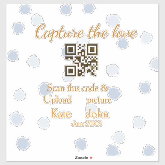Leg de liefde vast voeg QR scan toe upload afbeeld Sticker (Vel)
