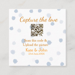 Leg de liefde vast voeg QR scan toe upload afbeeld Vierkante Visitekaartje