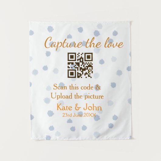 Leg de liefde vast voeg QR-scan toe upload afbeeld Wandkleed (Voorkant)