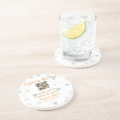 Leg de liefde vast voeg QR-scan toe upload afbeeld Zandsteen Onderzetter (Zijkant)