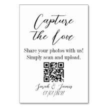 Leg de liefde Wedding QR code tabel teken