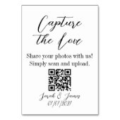 Leg de liefde Wedding QR code tabel teken Kaart (Voorkant)