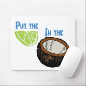 Leg de limoen in de kokosnoot. muismat (Met muis)