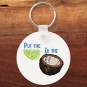 Leg de limoen in de kokosnoot. sleutelhanger (Voorkant)