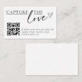 Leg de Love QR Code Photo Collector Kaarten vast Visitekaartje (Voorkant / Achterkant)