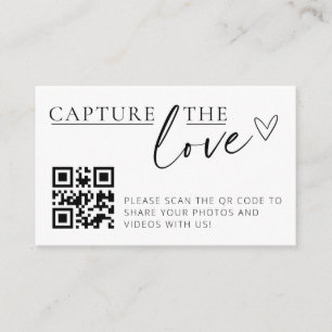 Leg de Love QR Code Photo Collector Kaarten vast Visitekaartje