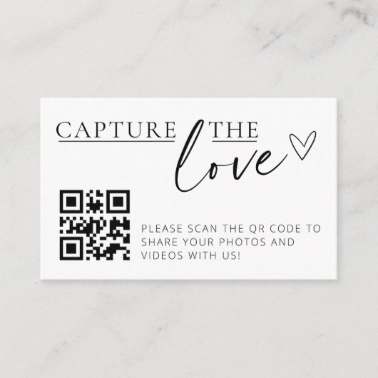 Leg de Love QR Code Photo Collector Kaarten vast Visitekaartje (Voorkant)