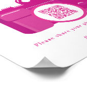 Leg de Love Quinceanera Pink Camera QR-code vast Poster (Hoek)