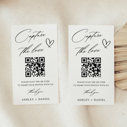 Leg de Love Wedding QR Code Enclosure Kaart vast