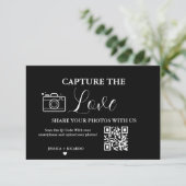 Leg de Love Wedding QR Code Kaart Fotokaart vast (Staand voorkant)
