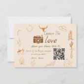 Leg de Love Wedding QR Code Kaart, fotokaart vast Kaart (Voorkant)