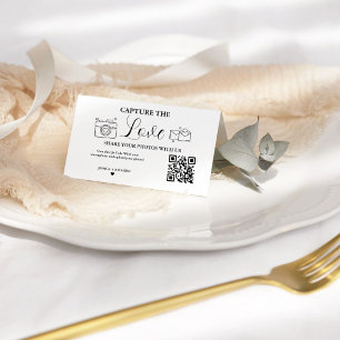 Leg de Love Wedding QR Code Kaart, fotokaart vast Klantenkaartje