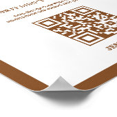 Leg de Love Wedding QR Code Kaart Fotokaart vast Poster (Hoek)