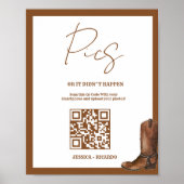 Leg de Love Wedding QR Code Kaart Fotokaart vast Poster (Voorkant)