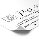 Leg de Love Wedding QR Code Kaart Fotokaart vast Poster (Hoek)