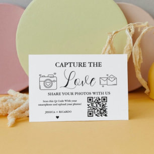 Leg de Love Wedding QR Code Kaart Fotokaart vast Poster