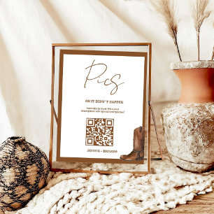 Leg de Love Wedding QR Code Kaart Fotokaart vast Poster