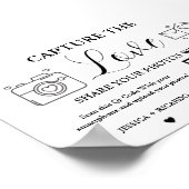 Leg de Love Wedding QR Code Kaart Fotokaart vast Poster (Hoek)