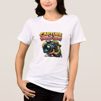 Leg de Perfecte Foto Vast Grappige Cartoon Fotogra Tri-Blend Shirt