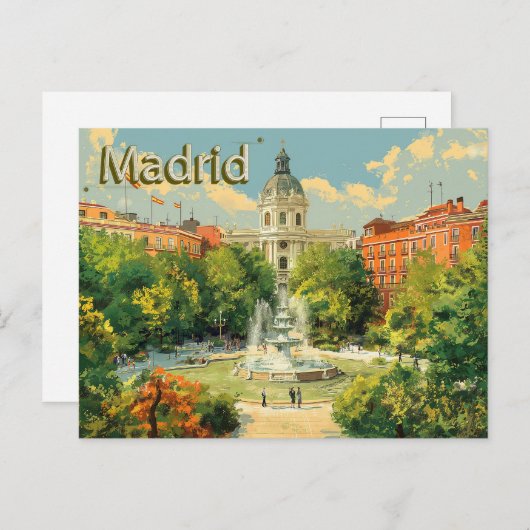 Leg de schoonheid van Madrid vast Briefkaart (Voorkant / Achterkant)