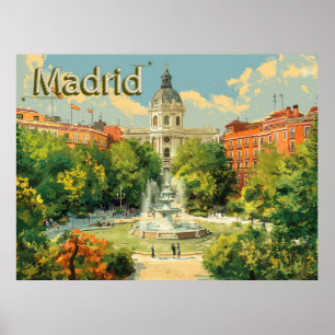 Leg de schoonheid van Madrid vast Poster