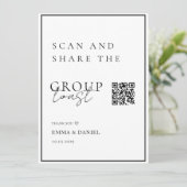 Leg elk moment vast - QR-code voor bruiloft - Foto (Staand voorkant)