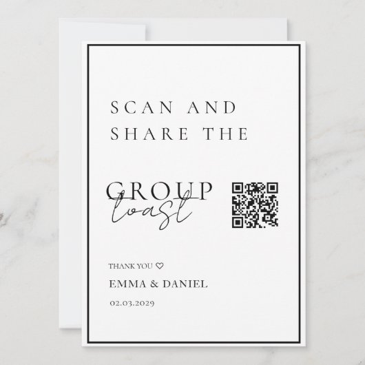 Leg elk moment vast - QR-code voor bruiloft - Foto (Voorkant)
