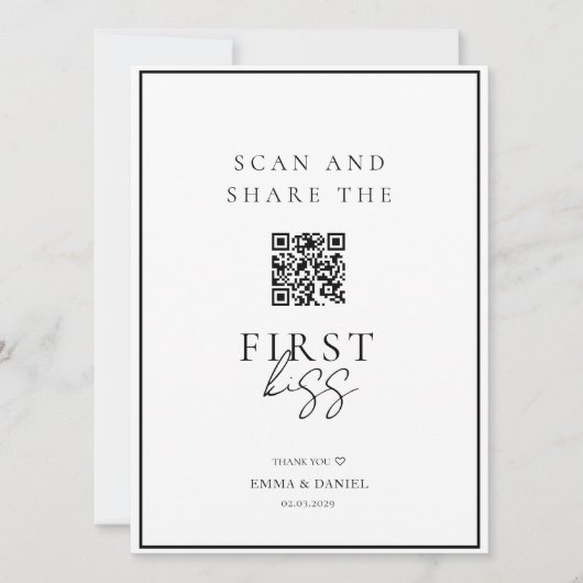 Leg elk moment vast - QR-code voor bruiloft - Foto (Voorkant)