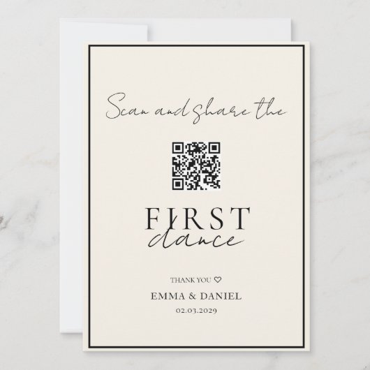 Leg elk moment vast - QR-code voor bruiloft - Foto (Voorkant)