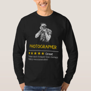 Leg glimlachen vast, wis stress: fotograaf - Goedk T-shirt