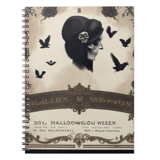 Leg Halloween Memories vast met onze  Crow Notitieboek (Voorkant)