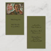 Leg hem eerst WWII voedselrantsoenen Visitekaartje (Voorkant / Achterkant)