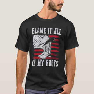 Leg het allemaal bij mijn wortels Vintage Cowgirl T-shirt