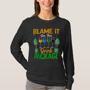 Leg het bij het drankpakket cruiseschip drinken t-shirt