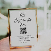 Leg het liefde QR-codeteken vast, minimalistisch Kaart