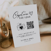 Leg het liefde QR-codeteken vast, minimalistisch Kaart