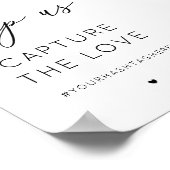 Leg het liefdesbord vast. Zwart-wit kalligrafie Poster (Hoek)